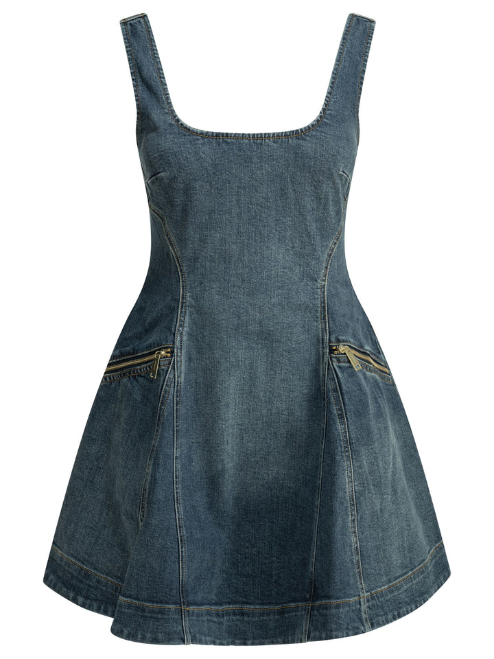 Self-Portrait Short Flared Dress Dresses - Blue | cc73fb3a01b10452941ef4c45bb91168969ab02d