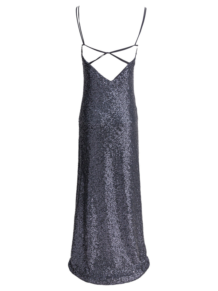 Semper Long Sequined Dress Dresses - Grey | de1fcf246802e7386e58bc58024509dc799f0ccb