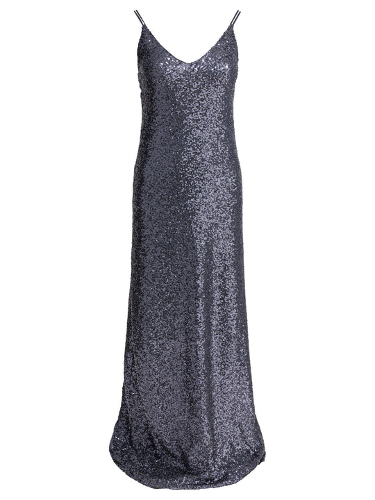 Long Sequined Dress Dresses Grey