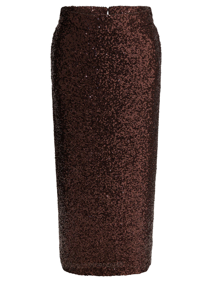 Semper Sequined Midi Skirt Skirts - Brown | d5cf78d65987d1db01a598dc1f1767d4dc96cf02
