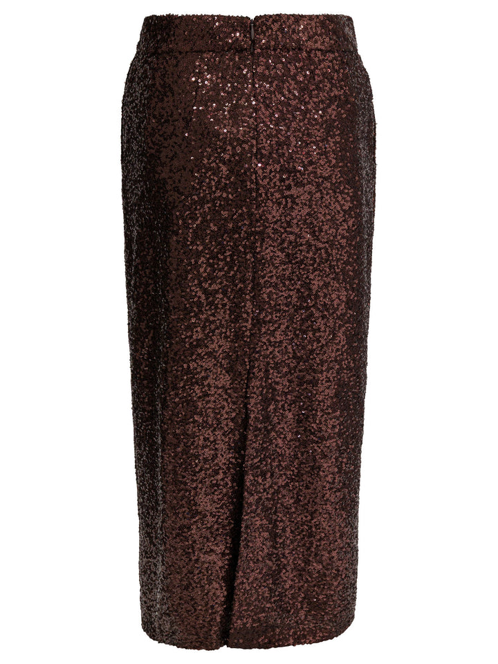 Semper Sequined Midi Skirt Skirts - Brown | 24d1f99bdd09ecac51025f8f8dac2a770f4789a7