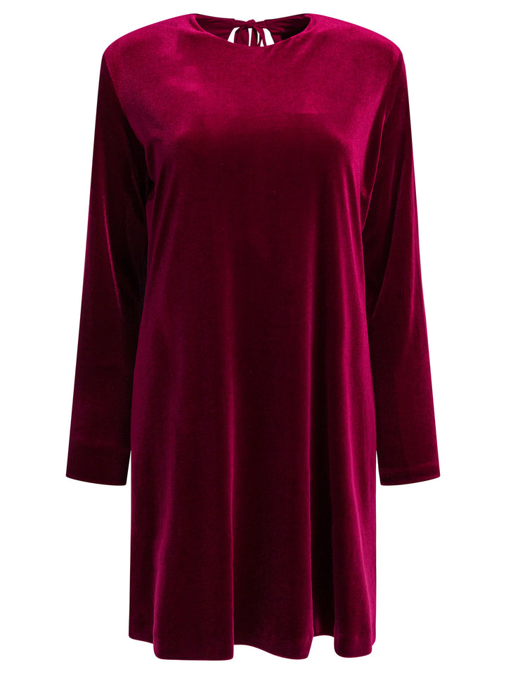 Semper Short Velvet Dress Dresses - Bordeaux | 7373a4eed15f8a7deefdc9cddb7442adf446a4bf