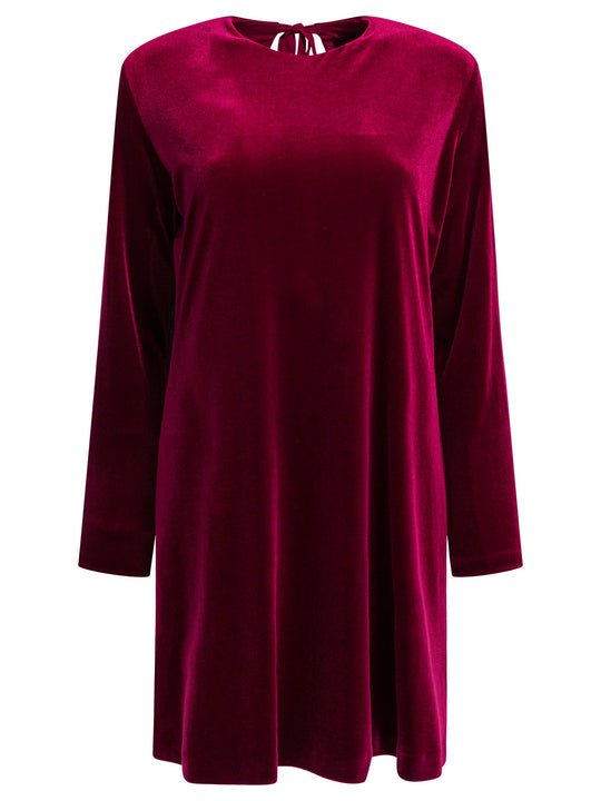 Short Velvet Dress Dresses Bordeaux