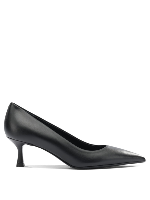 60mm Leather Pumps Heeled Shoes Black