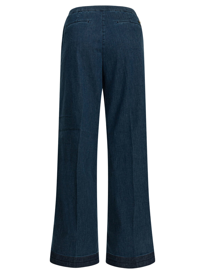 Shaft Jeans Flaire Smocking Jeans - Blue | 5b293314ea340f0bdf548278096138581d50a36a