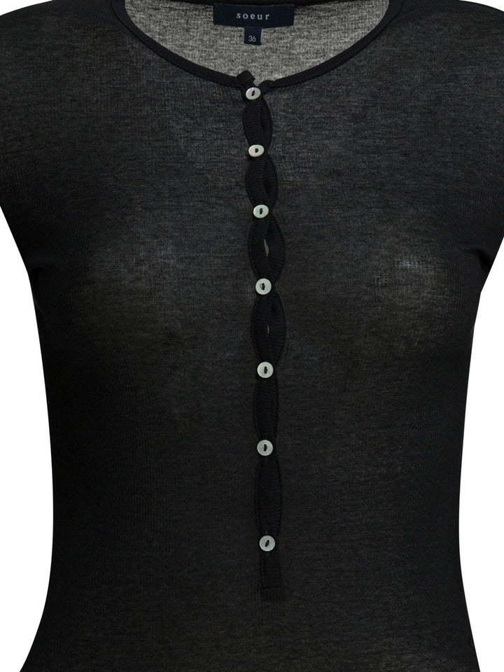 Soeur Cotton T-Shirt T-shirts - Black | 7f4ed2537ef2c9d0ff65f7b13547419d81b0f587