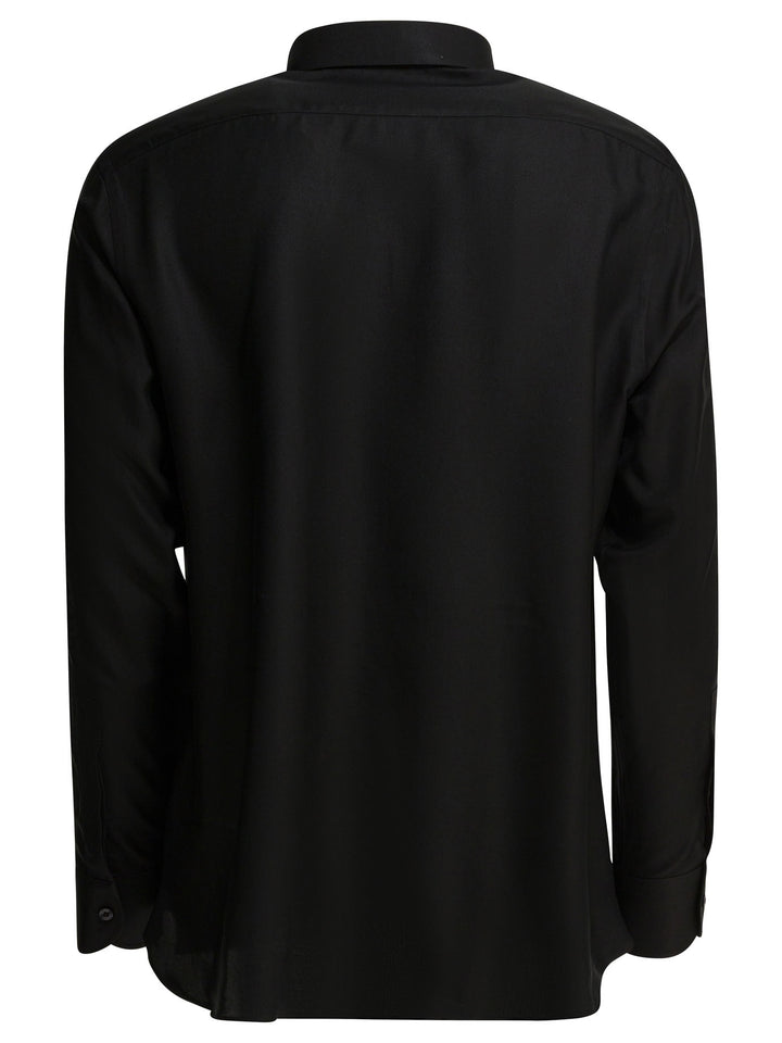 Tom Ford Drapy Twill Shirts - Black | 7aa1595020248bed489bef8eb529582db2529447