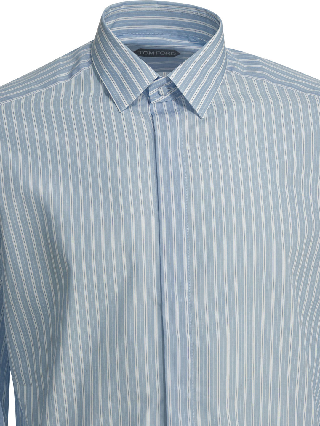 Tom Ford Twill Stripe Shirts - Light blue | 22fbe68ebef2d5e97fcdf05d683e64d649a229e8