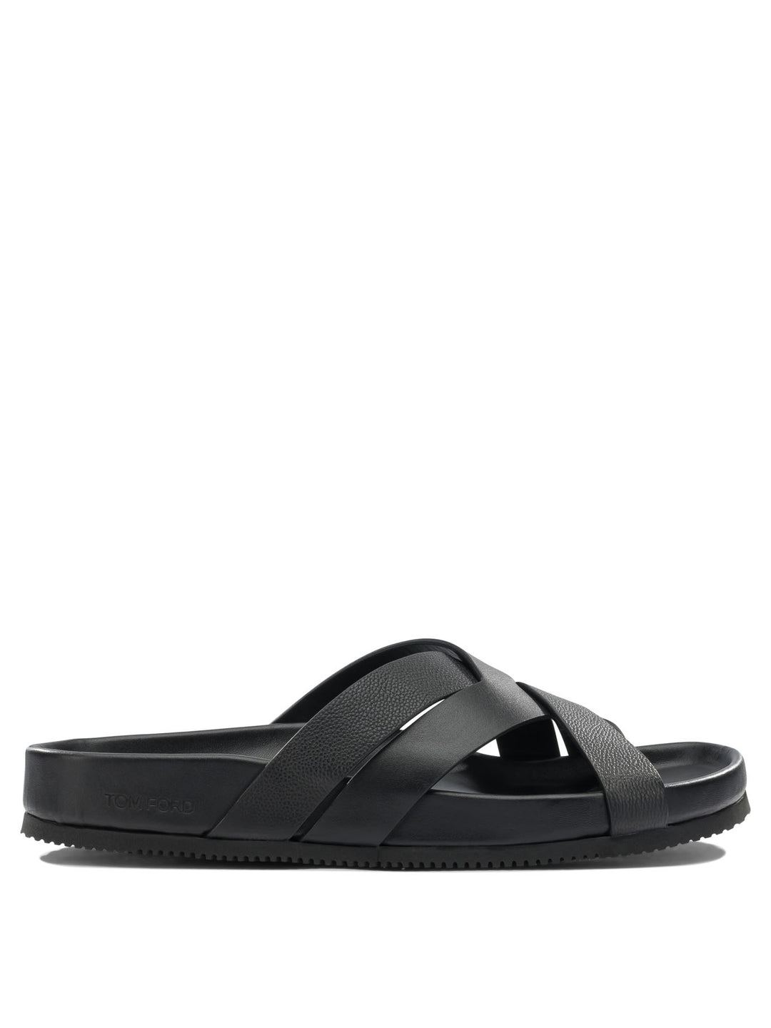 Tom Ford Braided Leather Slides Sandals - Black | 6c233a393ed5ae8148e7de7c5ee9e4bf553f52c7