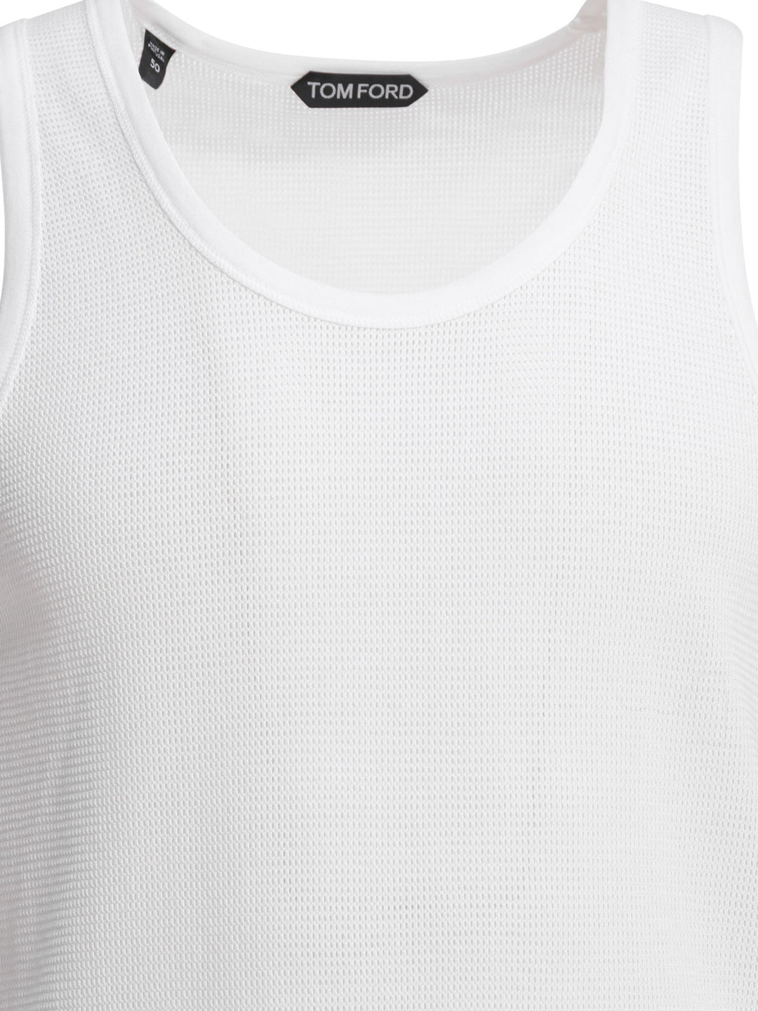 Tom Ford Cotton Mesh Tank Top Tops - White | 9e6de32cdc1d9570c797a59d1817593e977a73da