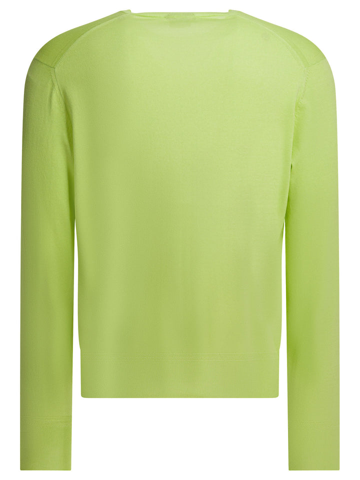 Tom Ford Cotton Crewneck Sweater Knitwear - Green | 133783278f8122b5e94e909714547e36ac713e2f