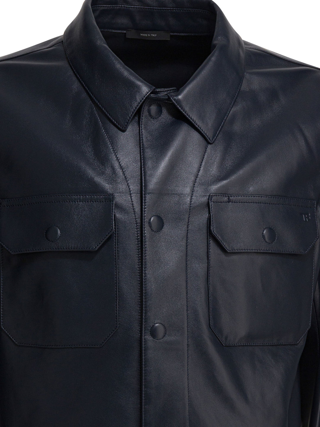 Tom Ford Leather Overshirt Jacket Jackets and Coats - Blue | b2a8d1501f1862442cddf23b2842ac3a6f33286d
