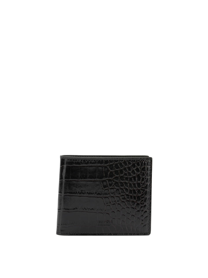 Tom Ford Crocodile-Effect Bi-Fold Wallet Wallets & Card holders - Brown | 8c690bef8ace7edbfc534dfb4ee2aa35c7fff4f9