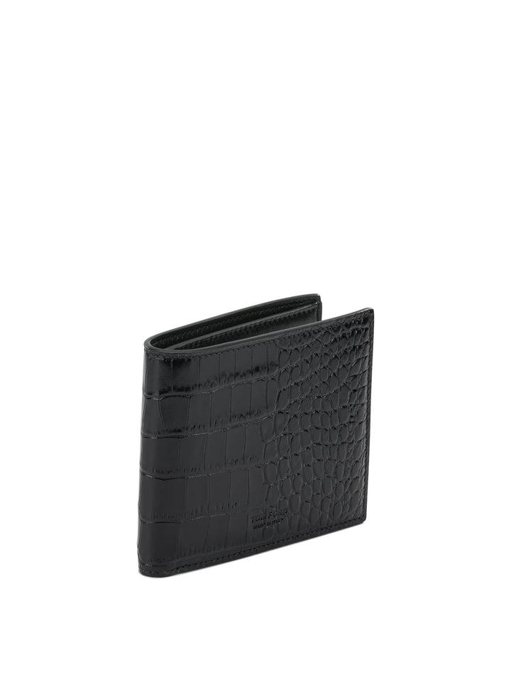 Tom Ford Crocodile Print Leather Wallet Wallets & Card holders - Black | 03951fed4f009680753863001d011819435c2d89