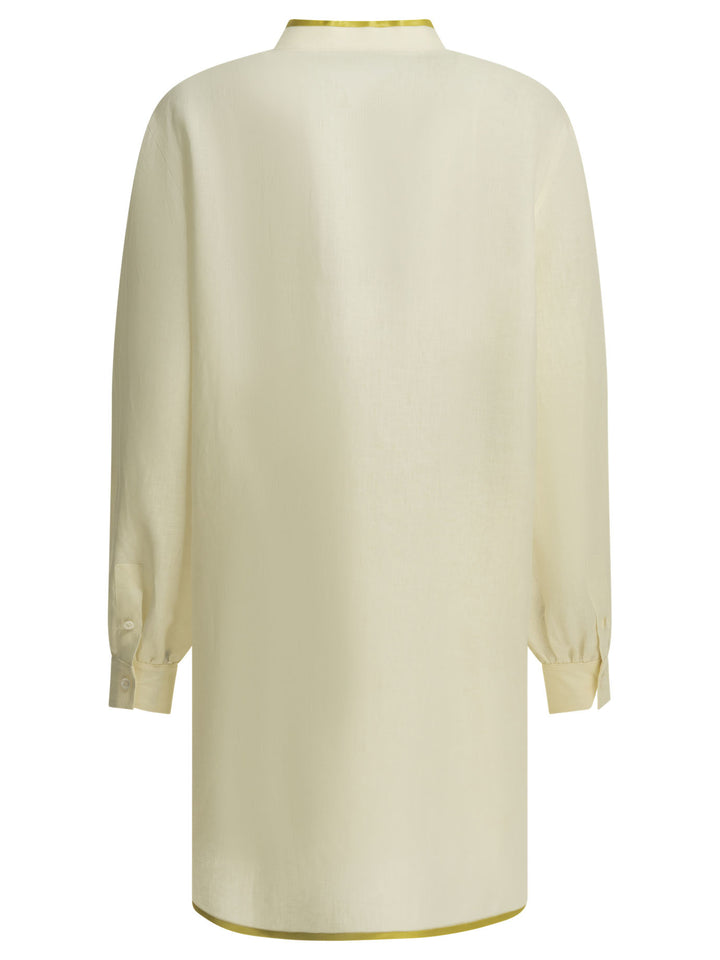 Valentino Embroidered Chemisier Short Dress Dresses - White | 8cc3271779c599f285936e8bdda3883a427f42cb