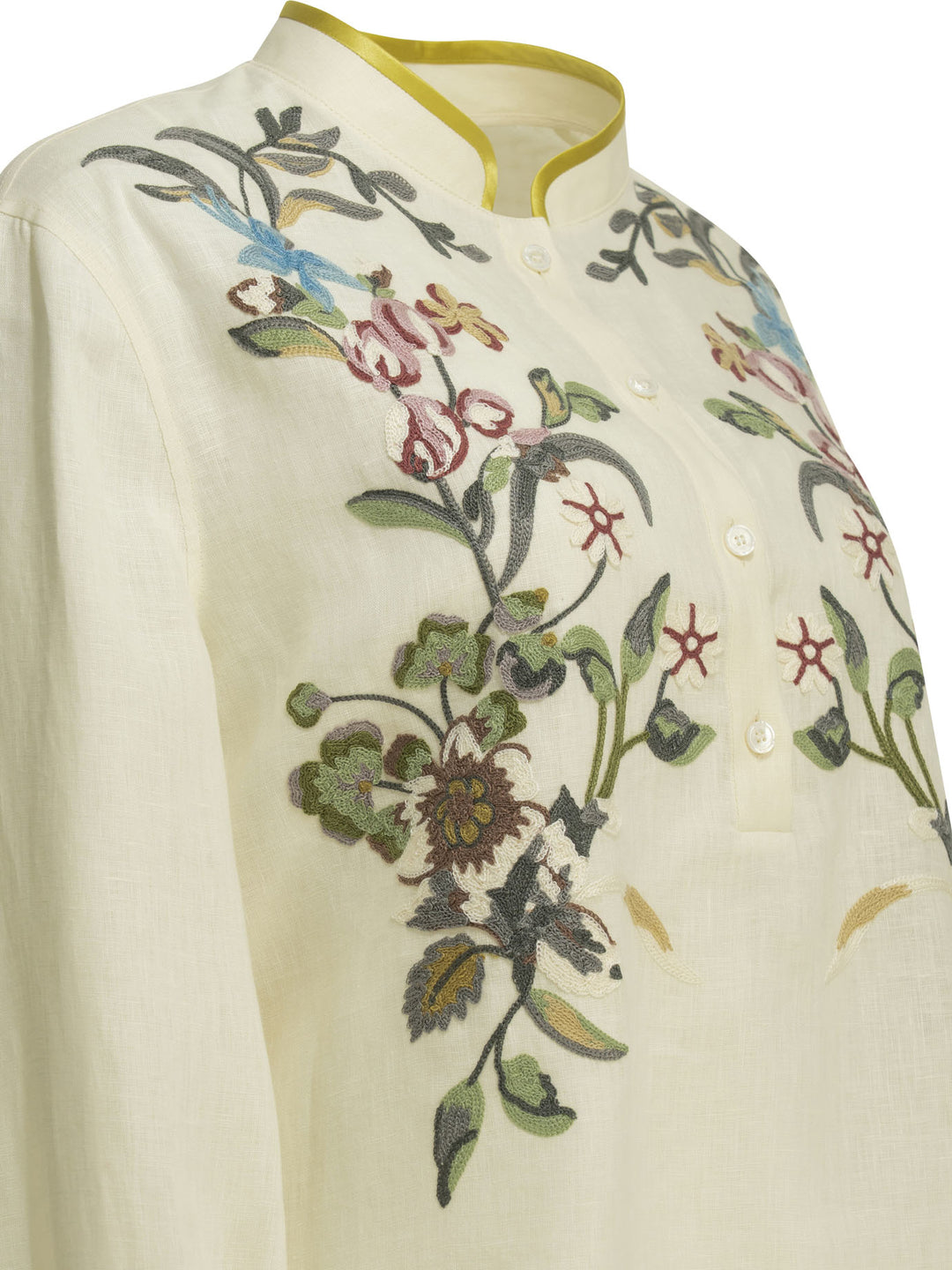 Valentino Embroidered Chemisier Short Dress Dresses - White | b83e4664ebb8443fcfee8945aebe85330cd08304
