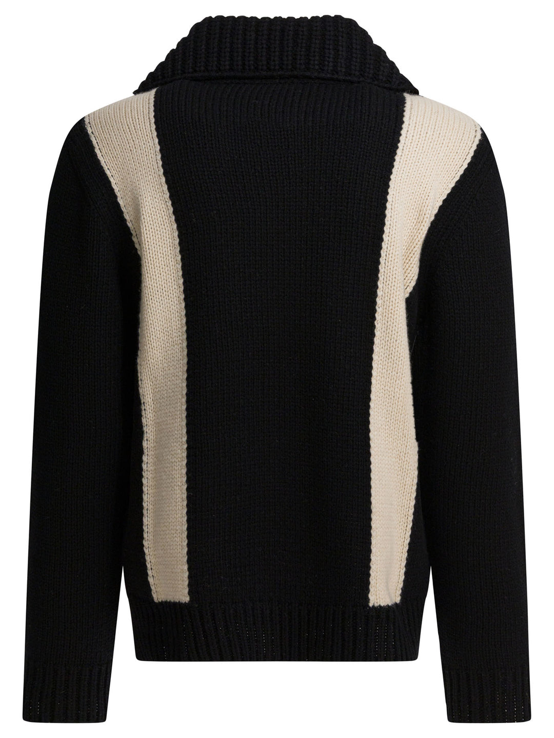 Valentino Cardigan With Inlaid V Knitwear - Black | f3db1f8df9e1f9bcb30ae920042eb26938ac725a
