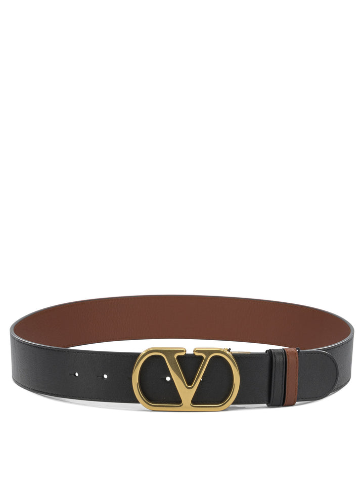 Valentino Garavani Vlogo Signature Belts - Black | 1736e26812b1ffba8ffbe9992631e0a493ee3280