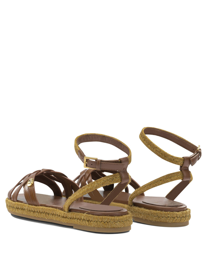 Valentino Garavani Vg Bribri Sandals - Brown | 318d87dff21a87abebd887363f6934d8b1e8d3dd