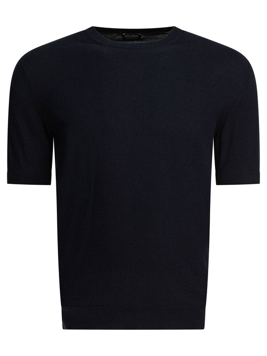 Crew-Neck T-Shirt T-Shirts Blue