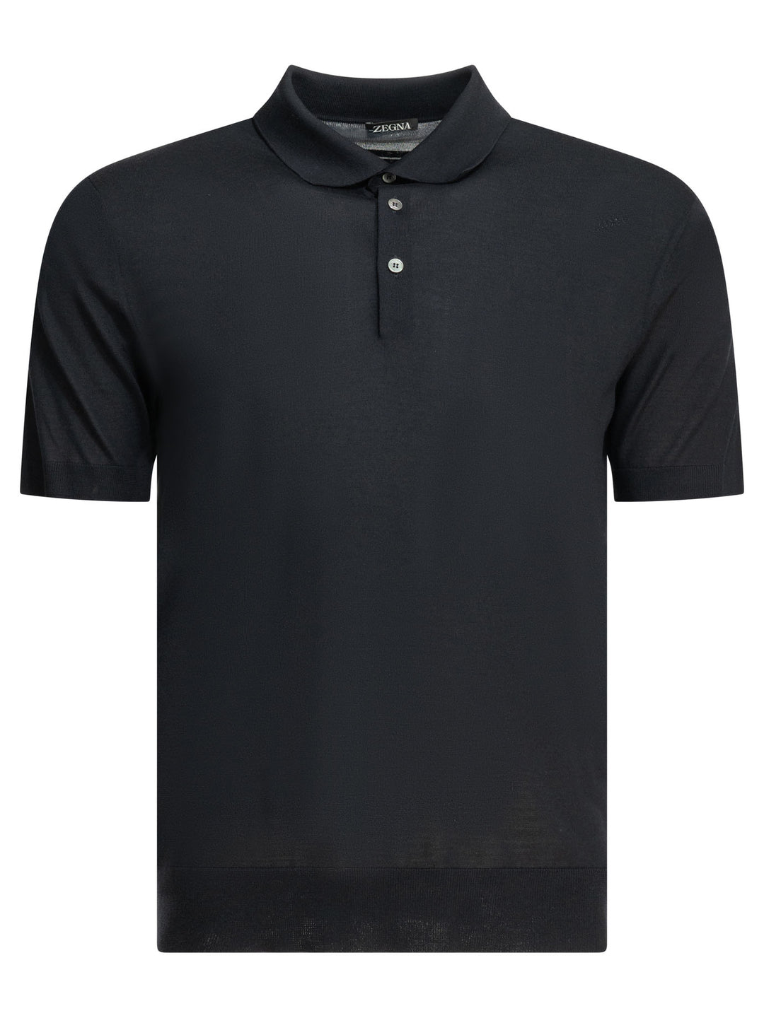 Zegna Wool Button-Down Polo Shirt Polo shirts - Blue | 377277441514a9a2f30cc3dcf1a7db972a153ab3
