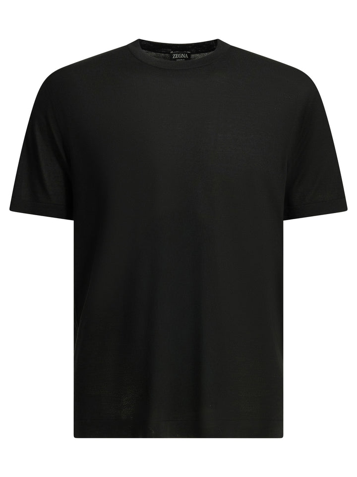 Zegna Crew-Neck T-Shirt Polo shirts - Black | e3a942a553c8959b6b4d6d6793418f842089336b