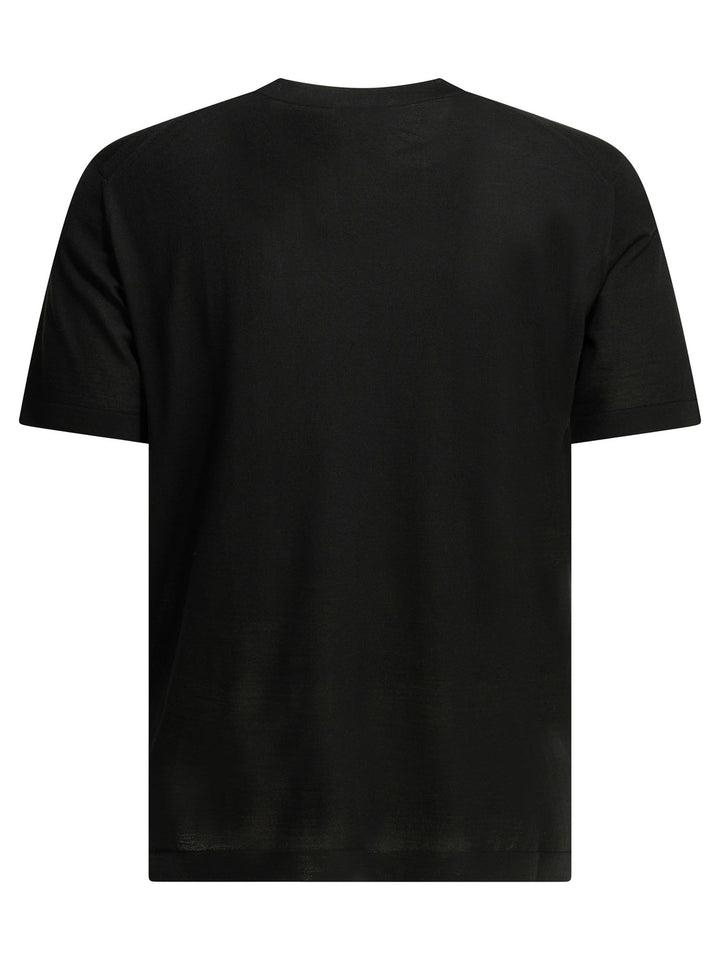 Zegna Crew-Neck T-Shirt Polo shirts - Black | 9733c904bdc2740a430a05f33aab6ba4f15bda9e