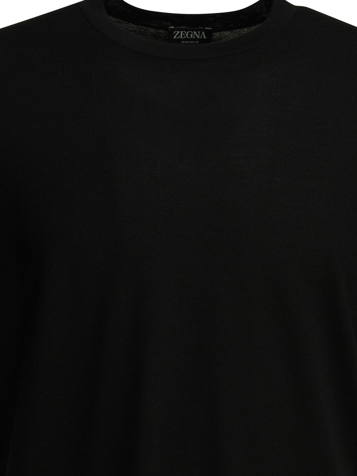 Zegna Crew-Neck T-Shirt Polo shirts - Black | 14eee65d0c81e7fdadd0b1ad5b8ff10ab67effeb