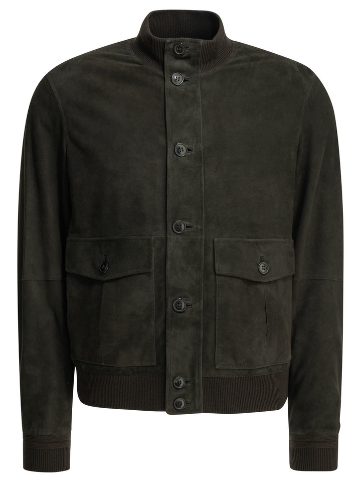 Zegna Suede Jacket Jackets and Coats - Brown | 69e738f11d6a0146d15e3a7ba79230c0313891b0
