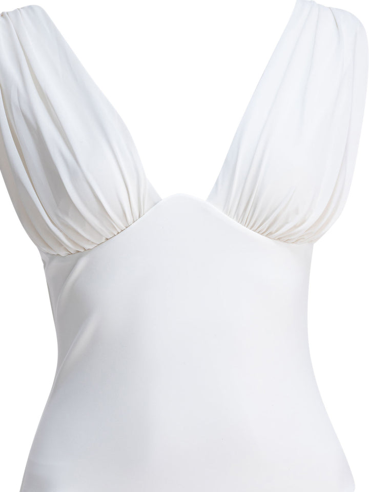 Zimmermann Draped One-Piece Swimsuit Swimwear - White | 44499c8002e5a2862b369a34954a1b928a660908