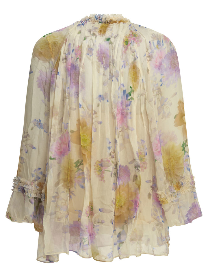 Zimmermann Luna Shirts - White | 50478f360874a7cdb5d2ef4b42d3bbde3d89edad