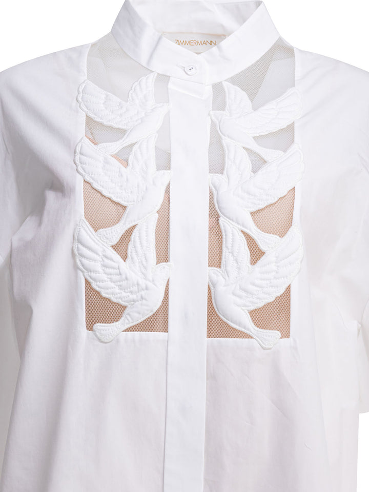 Zimmermann Luna Shirts - White | 23eb319212e993dcf1ff34b685f40b67f18b7a59