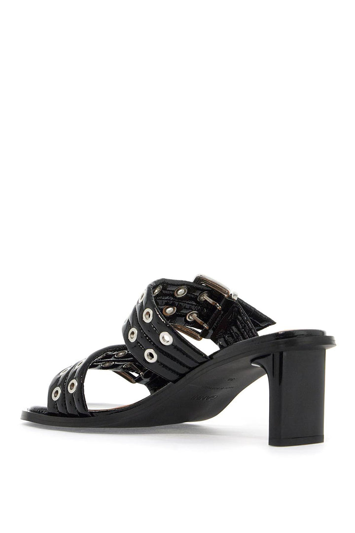 Mules Feminine Buckle In Vernice