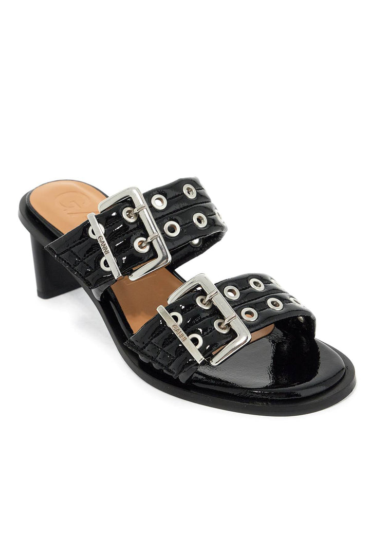 Mules Feminine Buckle In Vernice