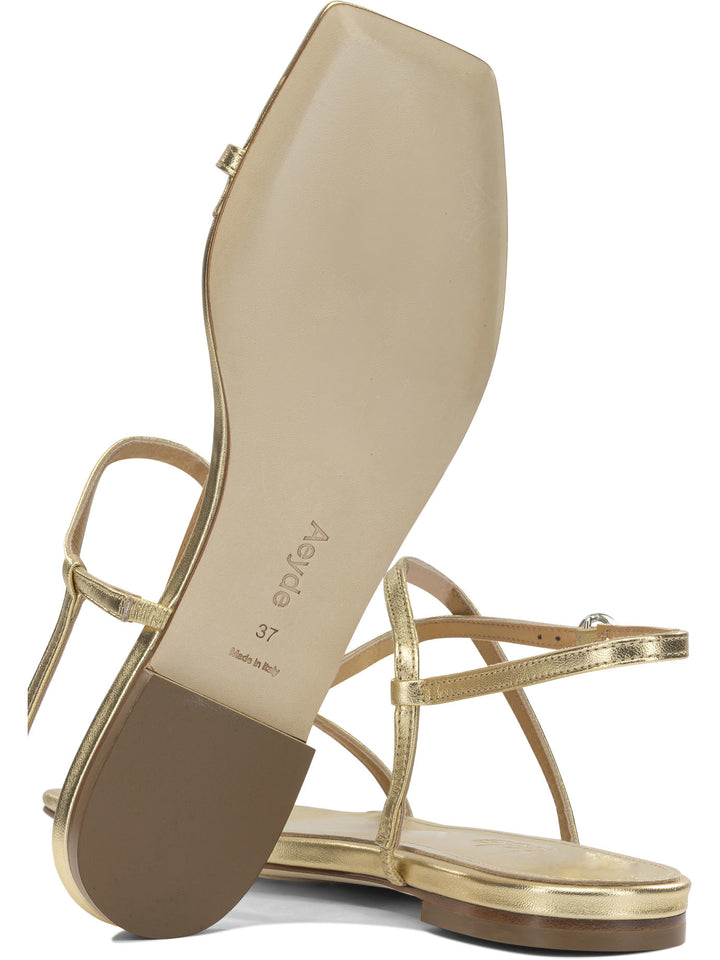 Aeyde Ella Sandals - Gold | 4859cb3662fa6fb270a36ded2964c25d27da63a8