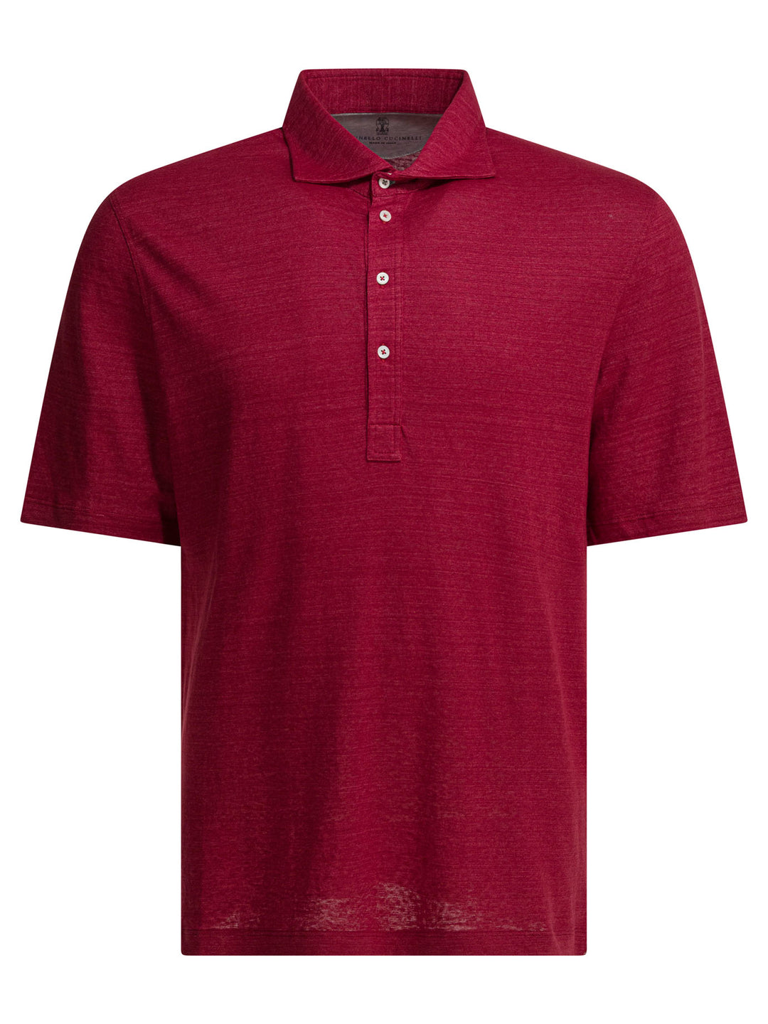 Brunello Cucinelli Linen And Cotton Button-Down Polo Shirt Polo shirts - Red | 2599d9fb59502b0235df43c5b5f62963c87b1383