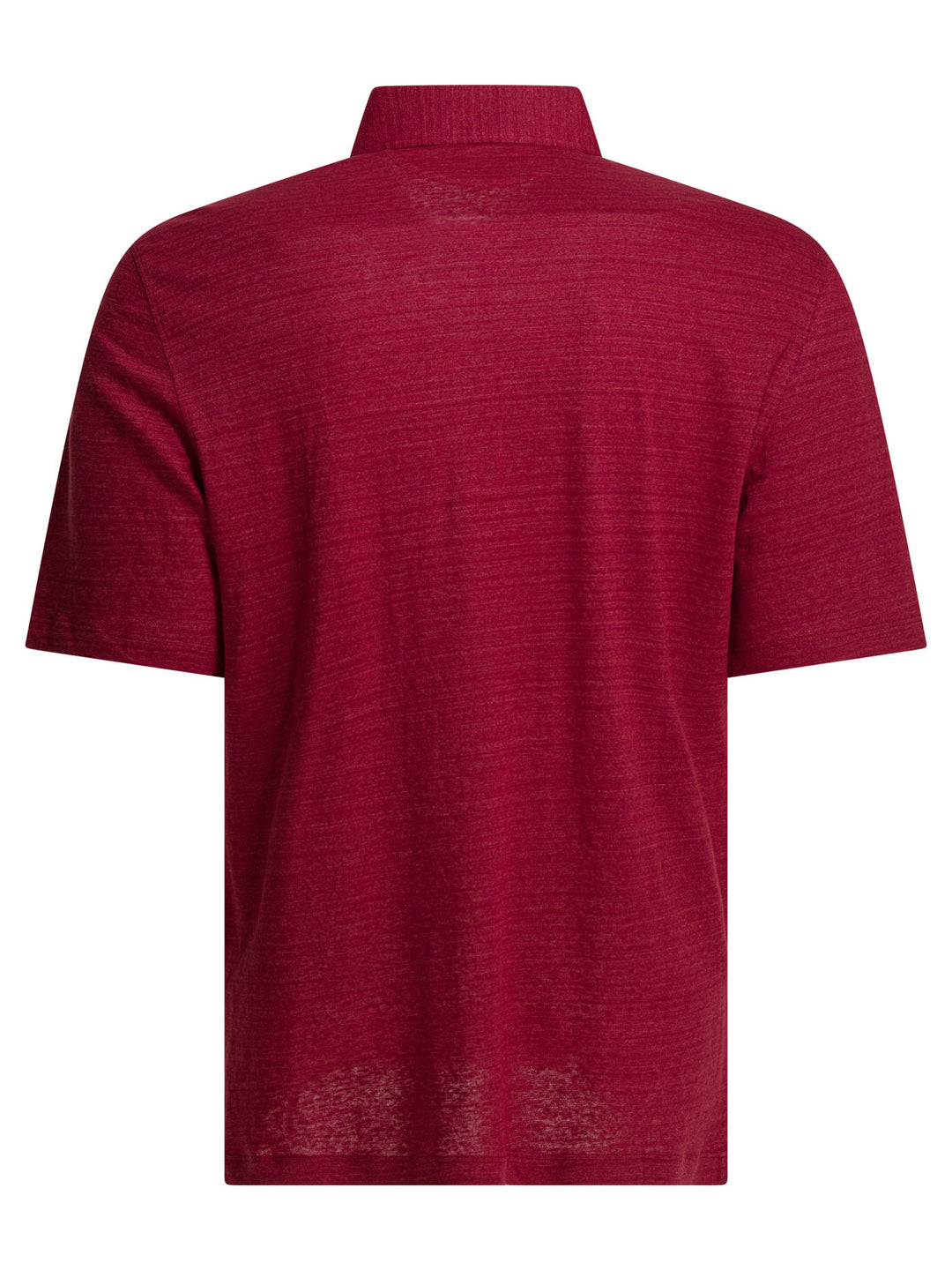 Brunello Cucinelli Linen And Cotton Button-Down Polo Shirt Polo shirts - Red | 31ddd51483e81709351665e41281cc9ed639dd16
