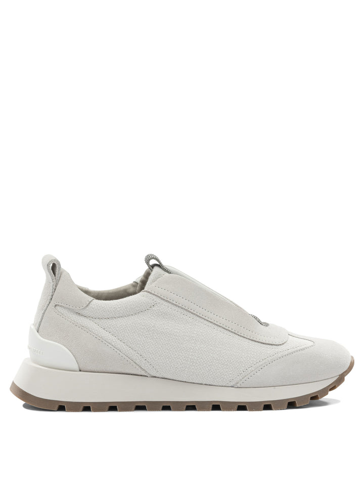 Brunello Cucinelli Precious Detail Sneakers & Slip-On - Grey | 2bb8f694701cb586e82d0d2976f70603508bd4af