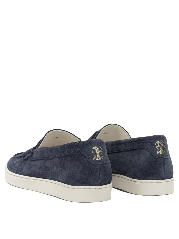 Brunello Cucinelli Suede Loafers Loafers & Slippers - Blue | ee823782aa97aec55959295085a0c1dd5a33a2f7