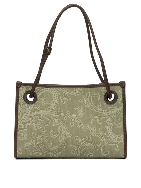 Shopping Eyes Shoulder Bags Green