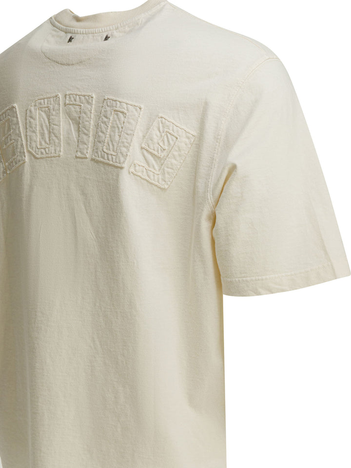 Golden Goose Jersey T-Shirt With Reverse Logo T-shirts - White | 821fe6dc4365da77999669bcb764623a6f383441
