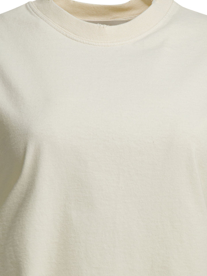 Golden Goose Crew Neck T-Shirt With Reverse Logo T-shirts - White | cebaec39187f4490e479f7c01493819c62eb843f