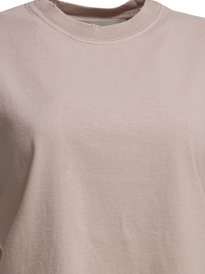 Golden Goose Crew Neck T-Shirt With Reverse Logo T-shirts - Pink | ff6b5494ab9544c1893e53fcb966433f3ef07c53