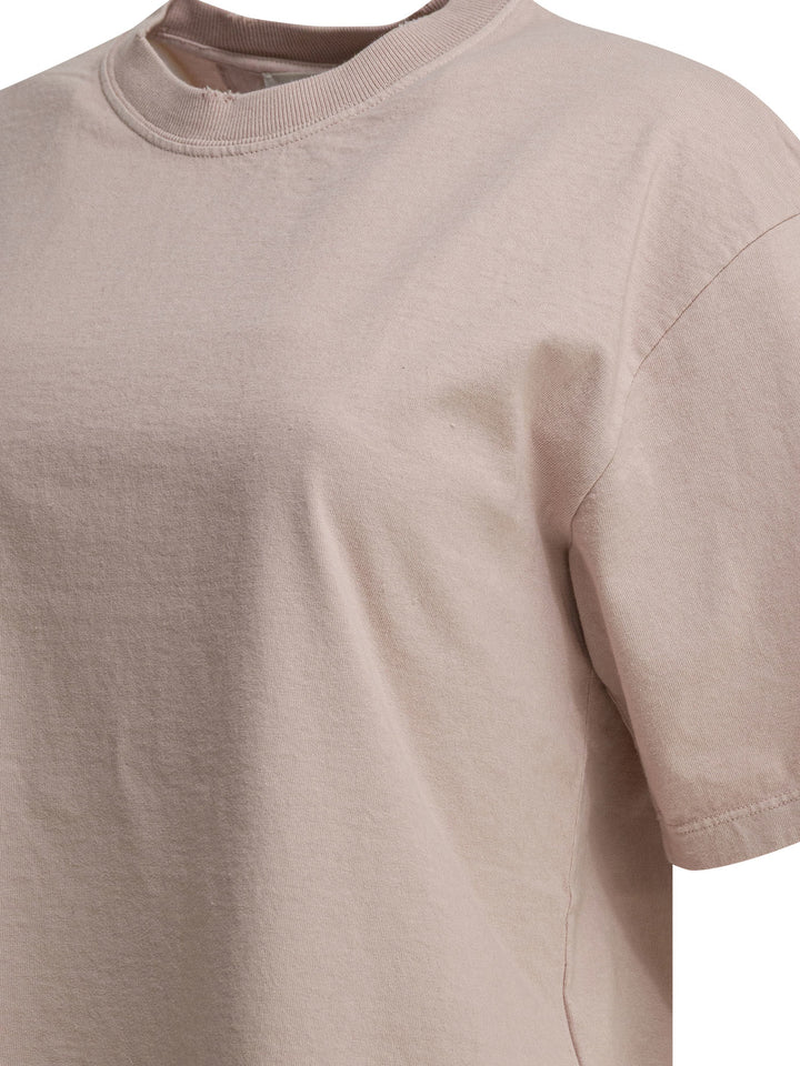 Golden Goose Crew Neck T-Shirt With Reverse Logo T-shirts - Pink | 7e421272f10595dd297de17573f3159b38728346