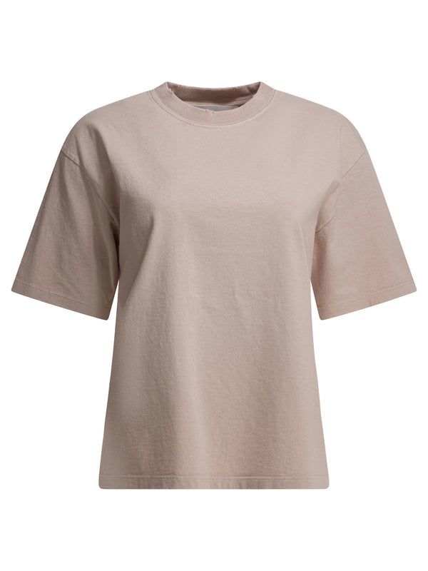 Crew Neck T-Shirt With Reverse Logo T-Shirts Pink
