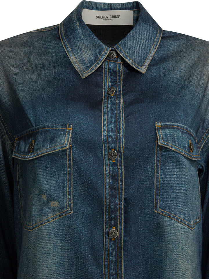 Golden Goose Patty Shirts - Blue | 562234263a0dc6b45ab7b2c83ffe76862003e2c4
