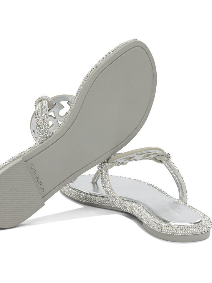 Tory Burch Miller Sandals - Silver | 572e0a1f77233d0370d40a4436b5750b936b6500