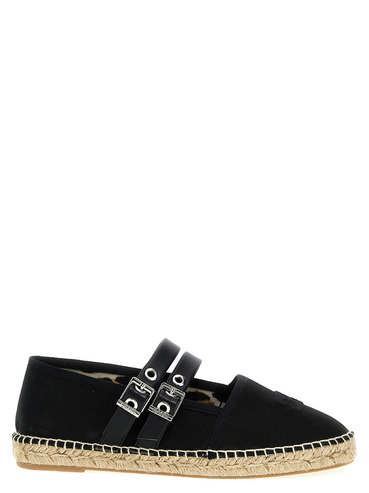 Espadrilles Straps Flat Shoes Black