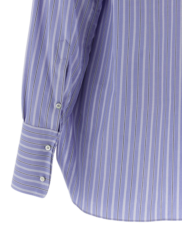 Maison Margiela Striped Cotton Shirt Shirt and Blouse - Light Blue | 14fe15b91e0d23f8a403d35d75a168b1a6b20026