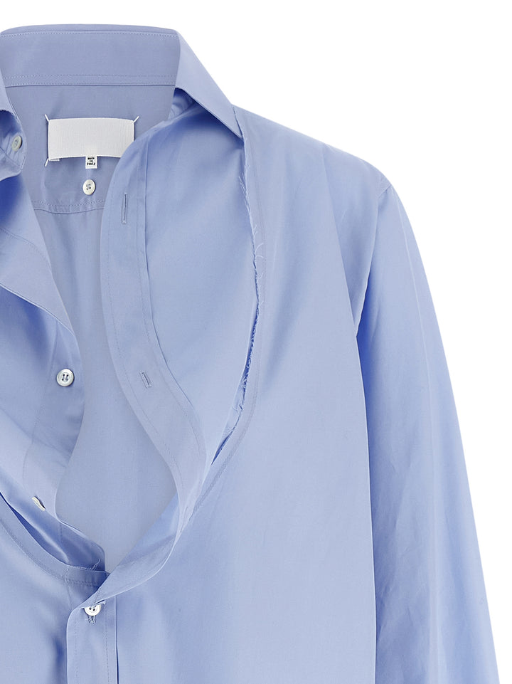 Maison Margiela Poplin Shirt Shirt and Blouse - Light Blue | a3c46a57e82a841641c6a902ff379cc9aeae4dcc
